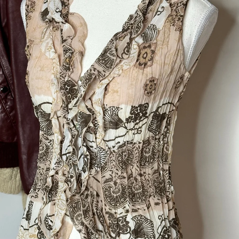 Y2K Fairygrunge Boho Ruffled Tank floral - Picture 4 of 5